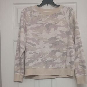 Old Navy Camouflage Sweatshirt - Cream and Gray
